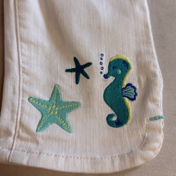 Gymboree - White Kids' Jeans with Embroidered sealife design - Picture 3 of 5